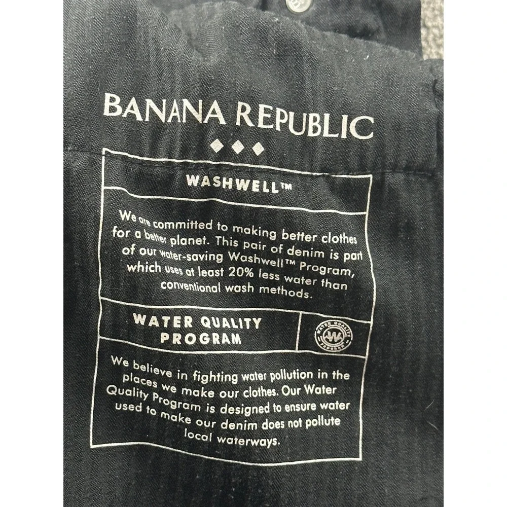 Banana Republic Jeans Men 38x32 Black‎ Travel Jean Athletic Fit Normcore Utility